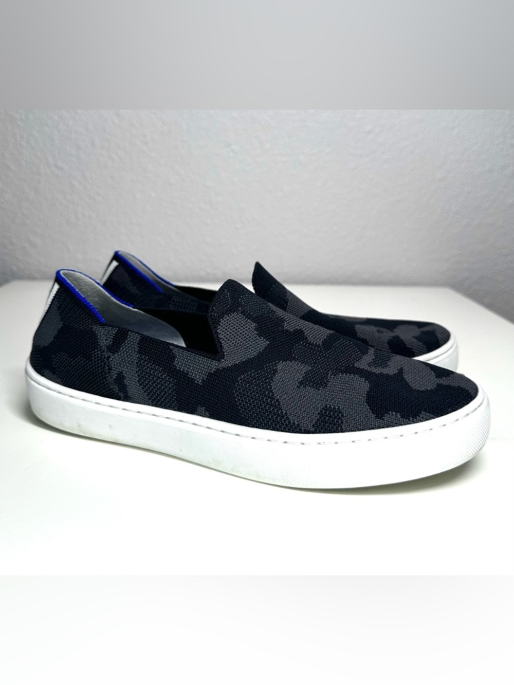 Rothy’s The Original Sneaker Slip On Gray Black Camo Women’s Size 7